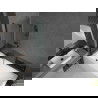 Mexen Cubik stačiakampė vonia 170 x 70 cm su apdaila ir 2 sparnų 100 cm ekranu, skaidri, juoda - 550317070X9210027000