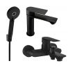 Mexen Royo R40 vonios rinkinys, juodas - 72203R40-70