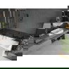 Mexen Cubik stačiakampė vonia 170 x 70 cm su apdaila ir dviejų sparnų pertvara 100 cm, juodai dekoruota - 550317070X9210027077