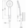 Mexen Royo R40 vonios rinkinys, juodas - 72203R40-70