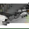 Mexen Cubik stačiakampė vonia 150 x 70 cm su korpusu ir vienos dalies 80 cm ekranu, juodas raštas - 550315070X9408117070