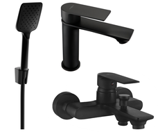 Mexen Royo R62 vonios komplektas, juodas - 72203R62-70