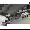 Mexen Cubik stačiakampė vonia 150 x 70 cm su apdaila ir vienos durų širma 120 cm, permatomas, auksinis - 550315070X9412115000