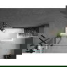 Mexen Cubik stačiakampė vonia 160 x 70 cm su apdaila ir 1-sparnų sienele 100 cm, permatoma, juoda - 550316070X9410117000