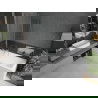 Mexen Cubik stačiakampė vonia 160 x 70 cm su apdaila ir vienos dalies sienelė 120 cm, permatoma, chromas - 550316070X9412110100