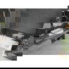 Mexen Cubik stačiakampė vonia 170 x 70 cm su apdaila ir vienos dalies širma 80 cm, skaidri, chromuota - 550317070X9408110100