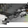Mexen Cubik stačiakampė vonia 170 x 70 cm su apdaila ir vieno sparno 80 cm ekranu, permatomas, juodas - 550317070X9408117000