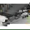 Mexen Cubik stačiakampė vonia 170 x 70 cm su apdaila ir vieno sparno 80 cm ekranu, permatomas, juodas - 550317070X9408117000