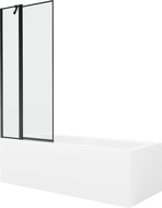 Mexen Cubik stačiakampė vonia 170 x 70 cm su apdaila ir vieno lapo 80 cm pertvara, juodas raštas - 550317070X9408117070