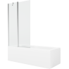 Mexen Cubik stačiakampė vonia 170 x 70 cm su korpusu ir 1 sparno širma 100 cm, skaidri, chromuota - 550317070X9410110100
