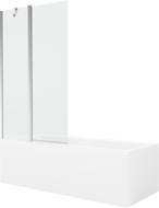 Mexen Cubik stačiakampė vonia 170 x 70 cm su korpusu ir 1 sparno širma 100 cm, skaidri, chromuota - 550317070X9410110100