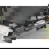 Mexen Cubik stačiakampė vonia 170 x 70 cm su korpusu ir 1 sparno širma 100 cm, skaidri, chromuota - 550317070X9410110100
