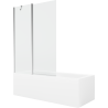 Mexen Cubik stačiakampė vonia 170 x 70 cm su apdaila ir viengubu ekranu 120 cm, permatoma, chromuota - 550317070X9412110100