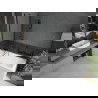 Mexen Cubik stačiakampė vonia 170 x 70 cm su apdaila ir 1-durų širma 120 cm, permatomas, juodas - 550317070X9412117000