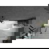 Mexen Cubik stačiakampė vonia 170 x 70 cm su apdaila ir 1-durų širma 120 cm, permatomas, juodas - 550317070X9412117000