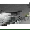 Mexen Cubik stačiakampė vonia 170 x 70 cm su apdaila ir vienos dalies ekranu 120 cm, juodas raštas - 550317070X9412117077