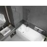 Mexen Vega stačiakampė vonia 150 x 70 cm su apdaila ir 1-duris 50 cm, skaidrus, chromas - 550115070X9505000001