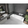 Mexen Vega stačiakampė vonia 150 x 70 cm su apdaila ir 1 durų ekranas 80 cm, permatoma, chromo - 550115070X9508000001
