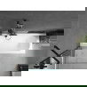 Mexen Vega stačiakampė vonia 150 x 70 cm su apdaila ir vieno varčios pertvara 80 cm, skaidri, juoda - 550115070X9508000070