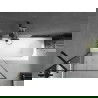 Mexen Vega stačiakampė vonia 150 x 70 cm su apmušalu ir 1-duris širma 90 cm, juodas raštas - 550115070X9509007070