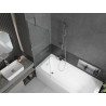 Mexen Vega stačiakampė vonia 160 x 70 cm su apdaila ir 1-sparnų 60 cm sienele, skaidri, chrominė - 550116070X9506000001