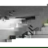 Mexen Vega stačiakampė vonia 160 x 70 cm su apdaila ir vienos dalies uždanga 70 cm, juodas raštas - 550116070X9507007070