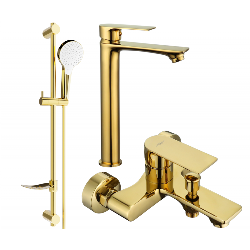 Mexen Royo DF05 vonios komplektas, auksinis - 72213DF05-50