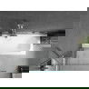 Mexen Vega stačiakampė vonia 160 x 70 cm su apdaila ir vieno sparno 90 cm širma, skaidri, chromas - 550116070X9509000001