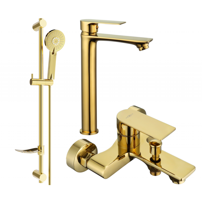 Mexen Royo DF40 vonios komplektas, auksinis - 72213DF40-50