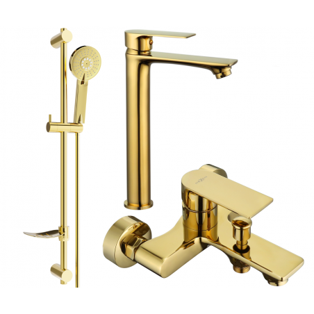 Mexen Royo DF40 vonios komplektas, auksinis - 72213DF40-50