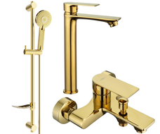 Mexen Royo DF40 vonios komplektas, auksinis - 72213DF40-50
