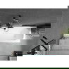 Mexen Vega stačiakampė vonia 160 x 70 cm su apdaila ir 1-durų širma 100 cm, permatoma, juoda - 550116070X9510000070