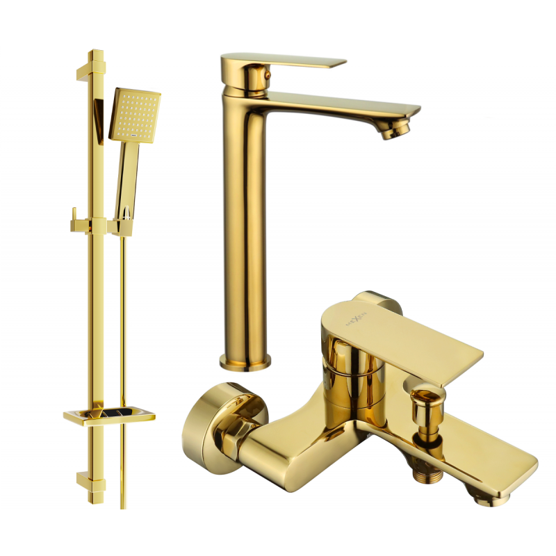 Mexen Royo DQ45 vonios komplektas, auksinis - 72213DQ45-50