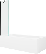 Mexen Vega stačiakampė vonia 170 x 70 cm su uždanga ir vienų durelių ekranu 50 cm, permatomas, juodas - 550117070X9505000070