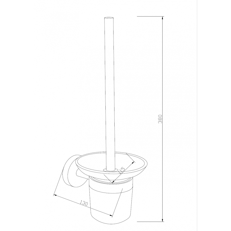 Mexen Loft tualeto šepetys, chromas - 7012650-00