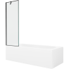 Mexen Vega stačiakampė vonia 170 x 70 cm su apdaila ir vienasparniu 60 cm paravanu, juodas raštas - 550117070X9506007070