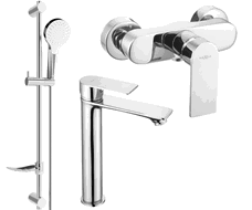 Mexen Royo DF05 dušo komplektas, chromas - 72214DF05-00