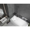 Mexen Vega stačiakampė vonia 180 x 80 cm su apdaila ir vienos dalies širmu 50 cm, skaidrus, chromas - 550118080X9505000001