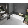 Mexen Vega stačiakampė vonia 180 x 80 cm su korpusu ir vienvėre plautu 70 cm, skaidri, chromuota - 550118080X9507000001