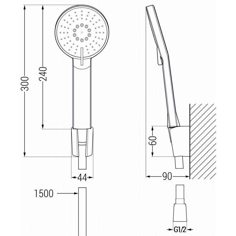 Mexen Royo R40 vonios komplektas, chromas - 72213R40-00