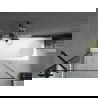 Mexen Vega stačiakampė vonia 180 x 80 cm su korpusu ir vienasparniu sieneliu 100 cm, juodas raštas - 550118080X9510007070