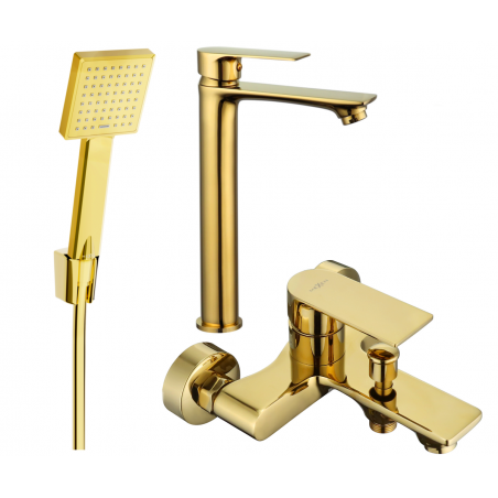 Mexen Royo R45 vonios komplektas, auksinis - 72213R45-50