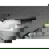 Mexen Vega stačiakampė vonia 150 x 70 cm su apdaila ir dviejų sparnų 100 cm ekranas, juodas raštas - 550115070X9210027070