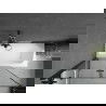 Mexen Vega stačiakampė vonia 150 x 70 cm su apdaila ir dviejų dalių uždangalu 120 cm, juodas raštas - 550115070X9212027070
