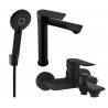 Mexen Royo R40 vonios komplektas, juodas - 72213R40-70