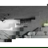 Mexen Vega stačiakampė vonia 150 x 70 cm su apdaila ir dvisparniu ekranu 120 cm, juodas raštas - 550115070X9212027077