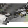 Mexen Vega stačiakampė vonia 170 x 70 cm su apdaila ir 2-durų sienele 100 cm, skaidri, auksinė - 550117070X9210025000