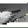 Mexen Vega stačiakampė vonia 170 x 70 cm su apdaila ir 2-dalių ekranu 100 cm, permatoma, juoda - 550117070X9210027000