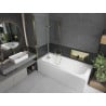 Mexen Vega stačiakampė vonia 180 x 80 cm su apdaila ir 2-duris, 100 cm plokštuma, skaidri, auksinė - 550118080X9210025000