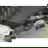 Mexen Vega stačiakampė vonia 160 x 70 cm su korpusu ir 1-durimi 80 cm paravanu, juodas raštas - 550116070X9408117070